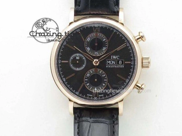 MIROTIME 0510 ZipUp Calatrava 5524R Pilot Travel Time RG GRF Brown Dial on Brown Leather Strap A324 V 7110